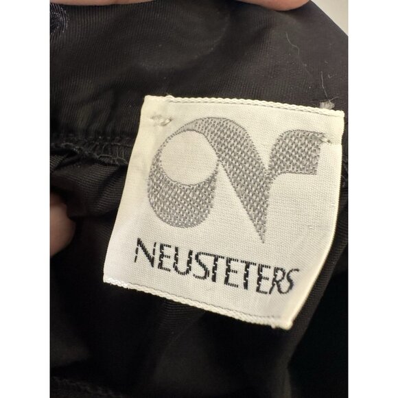 Vintage Neusteters of Denver Women's Black Satin Skirt Size 9 - Picture 7 of 9